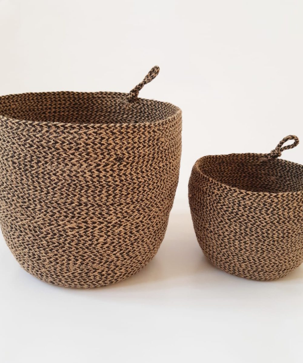 Brown Jute silk plant pot basket