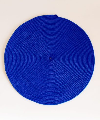 large blue silk placemat
