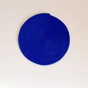 medium blue silk placemat