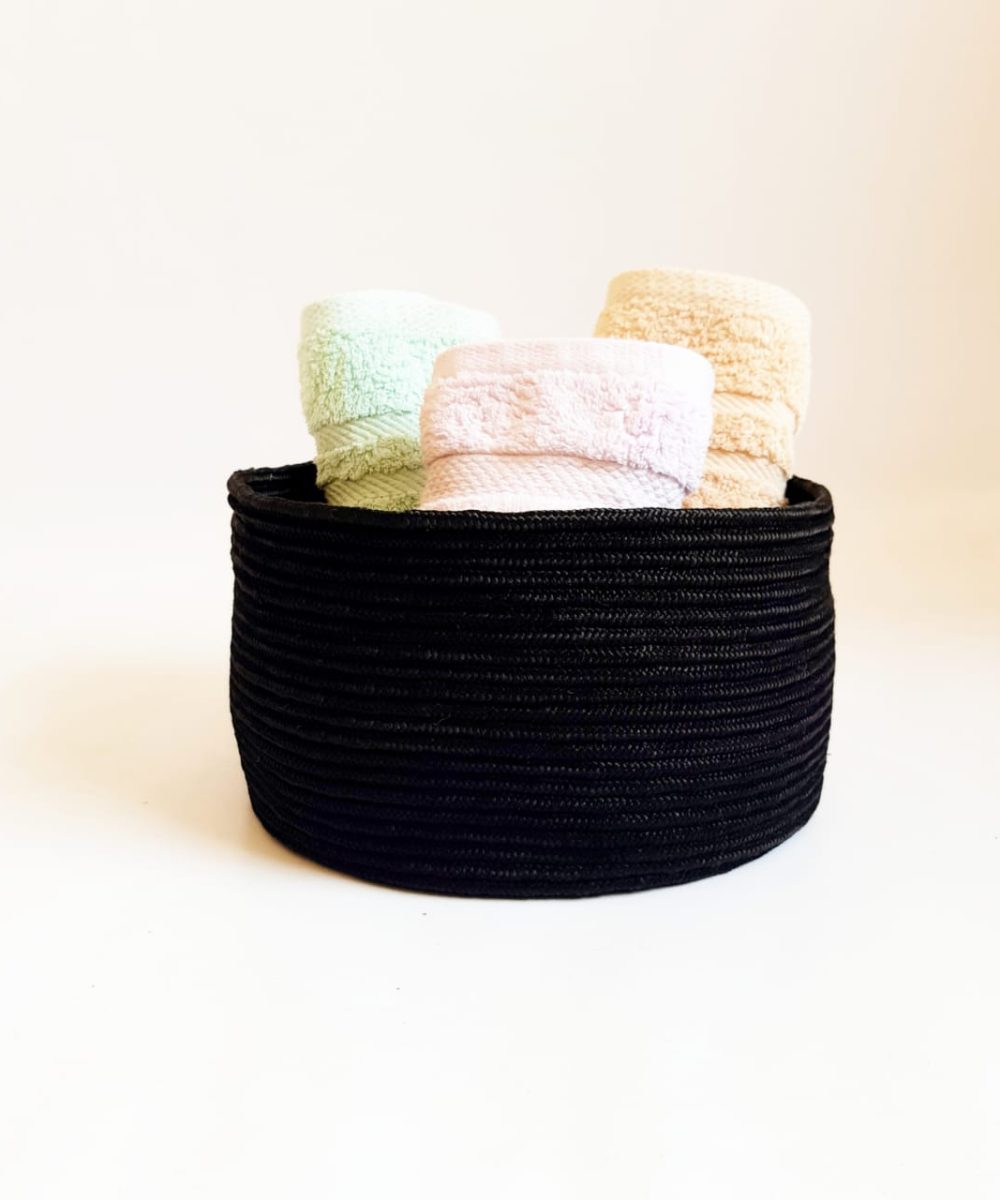 black silk basket