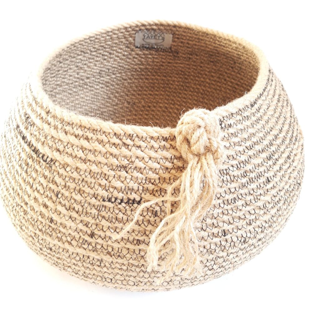 bowl jute basket