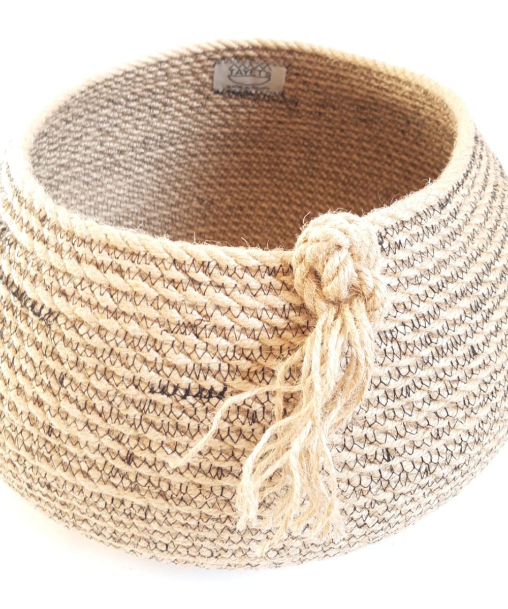 bowl jute basket