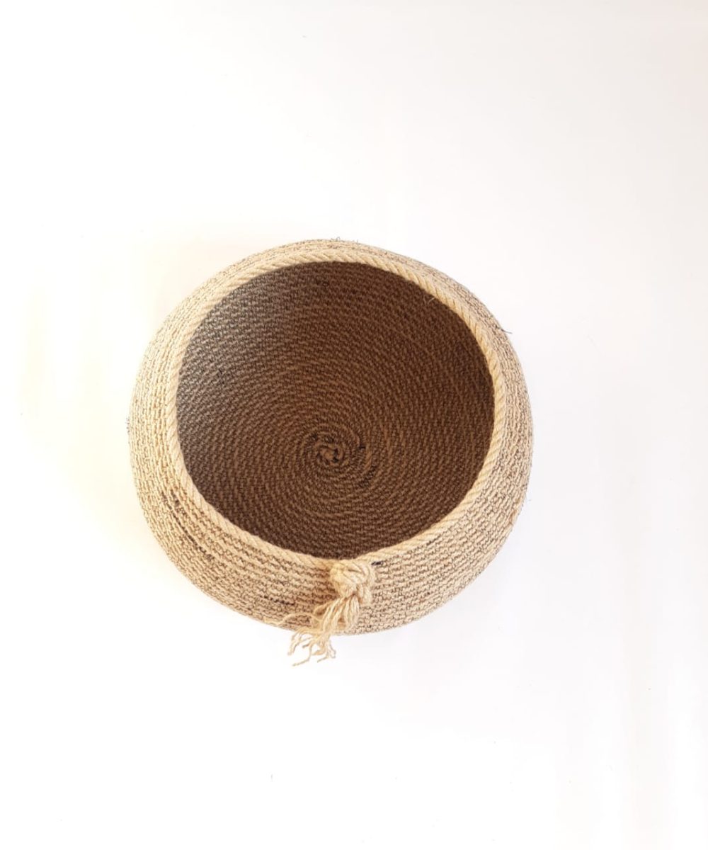 bowl jute basket