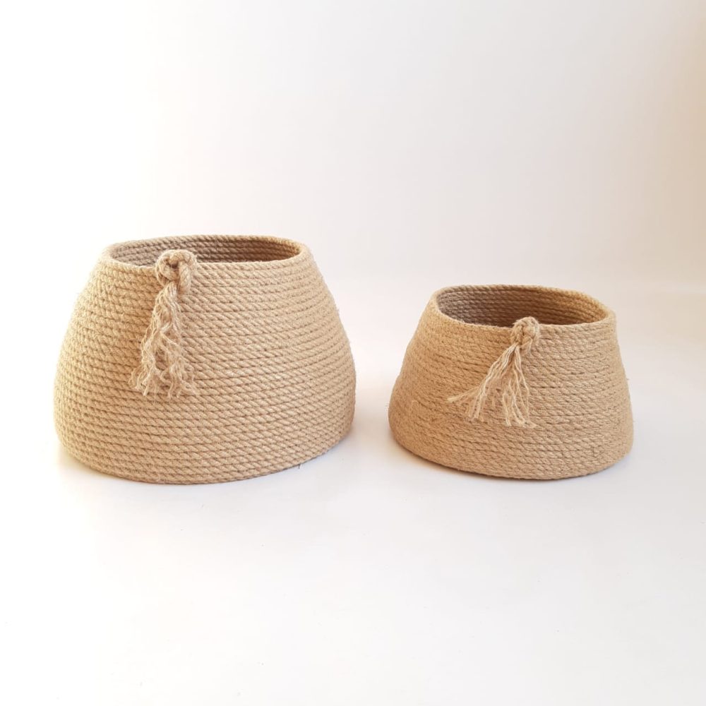 cone jute baskets