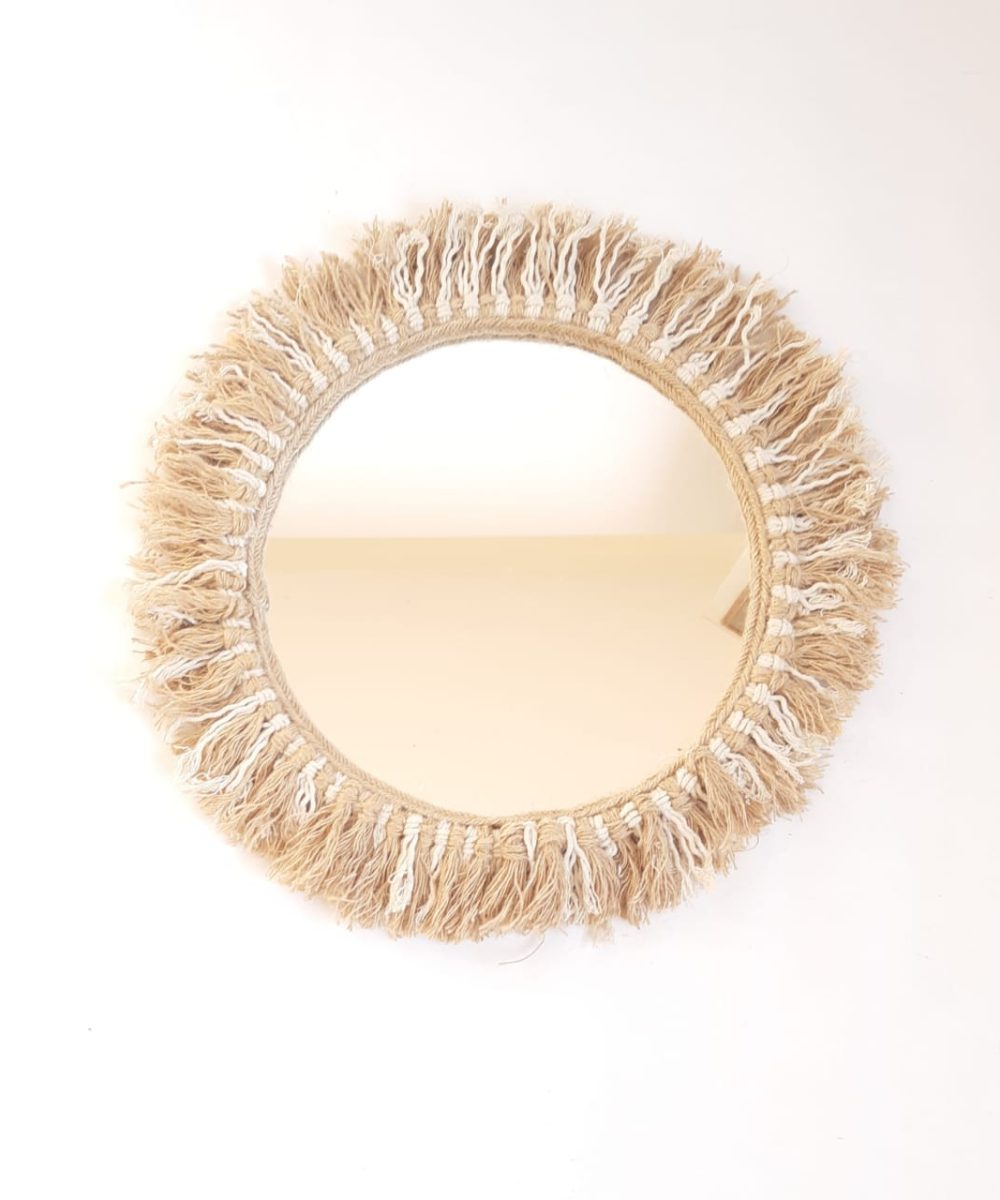 cotton jute mirror