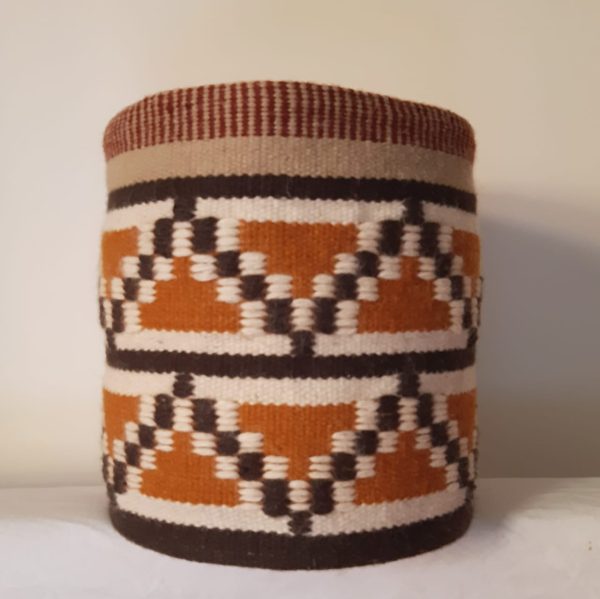 Geometric wool cotton basket