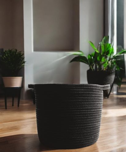 Black Storage and Laundry basket with Handles